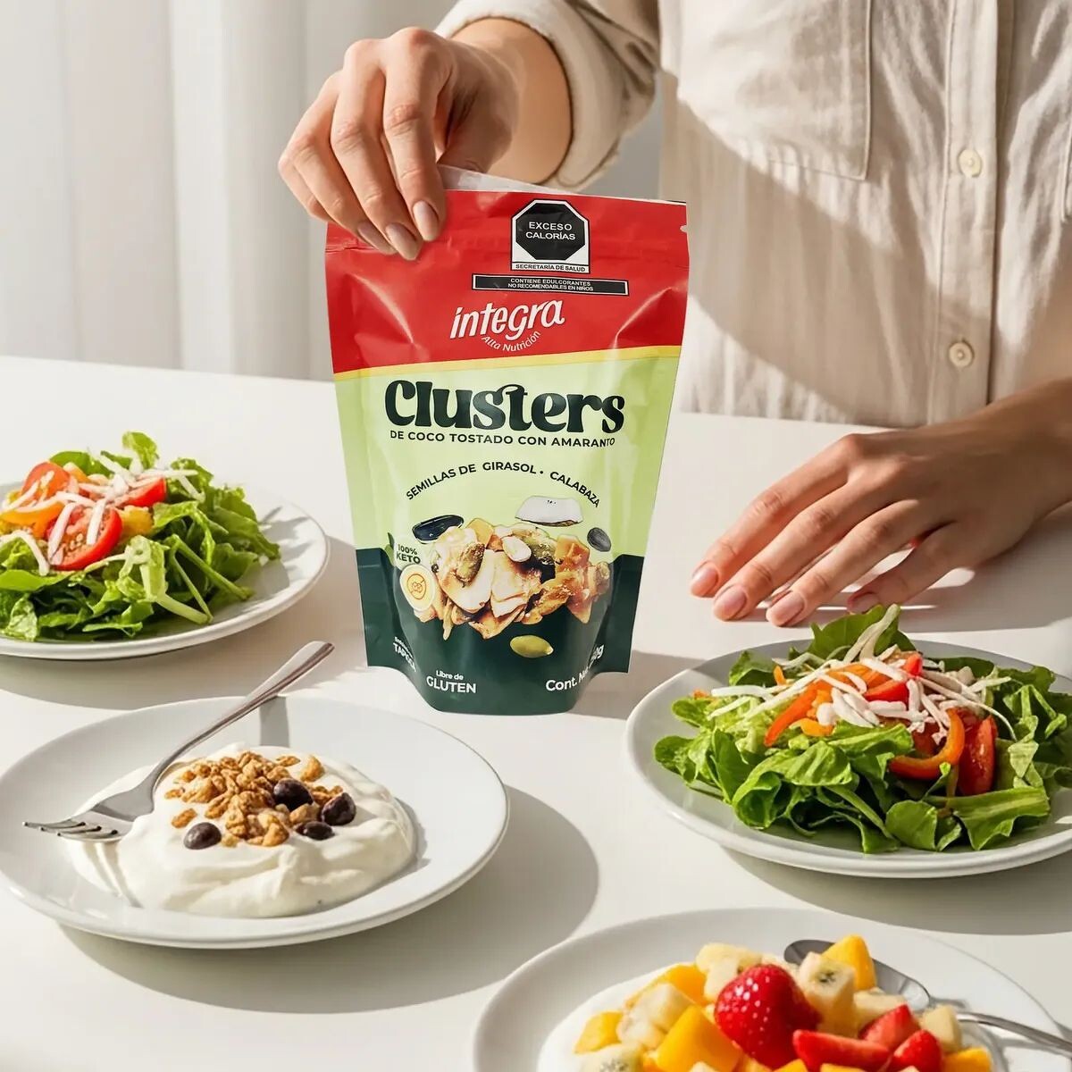 Clusters Coco Tostado Con Amaranto Snack Keto