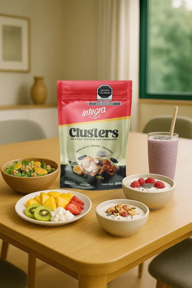 Clusters Coco Tostado Con Amaranto Snack Keto