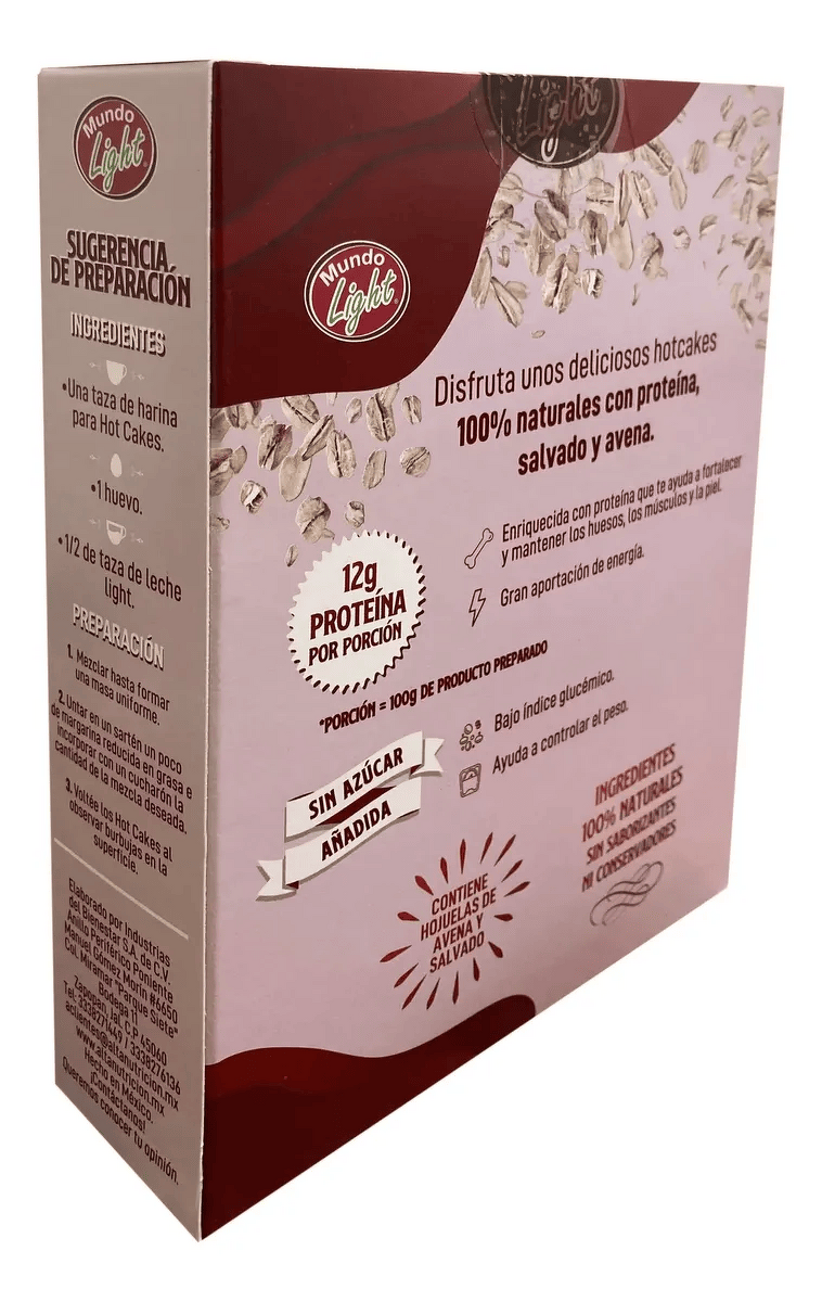 Harina Para Hot Cakes Integrales Con Prote&iacute;na Y Avena