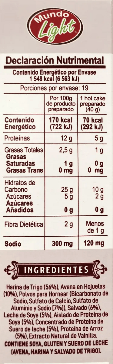Harina Para Hot Cakes Integrales Con Prote&iacute;na Y Avena