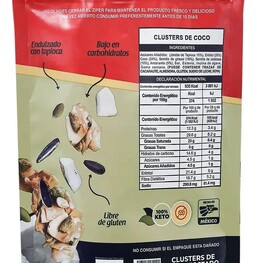 Clusters Coco Tostado Con Amaranto Snack Keto
